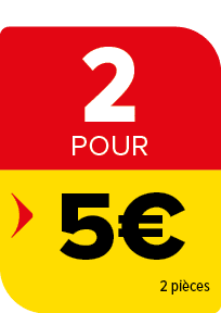 5€,2 POUR