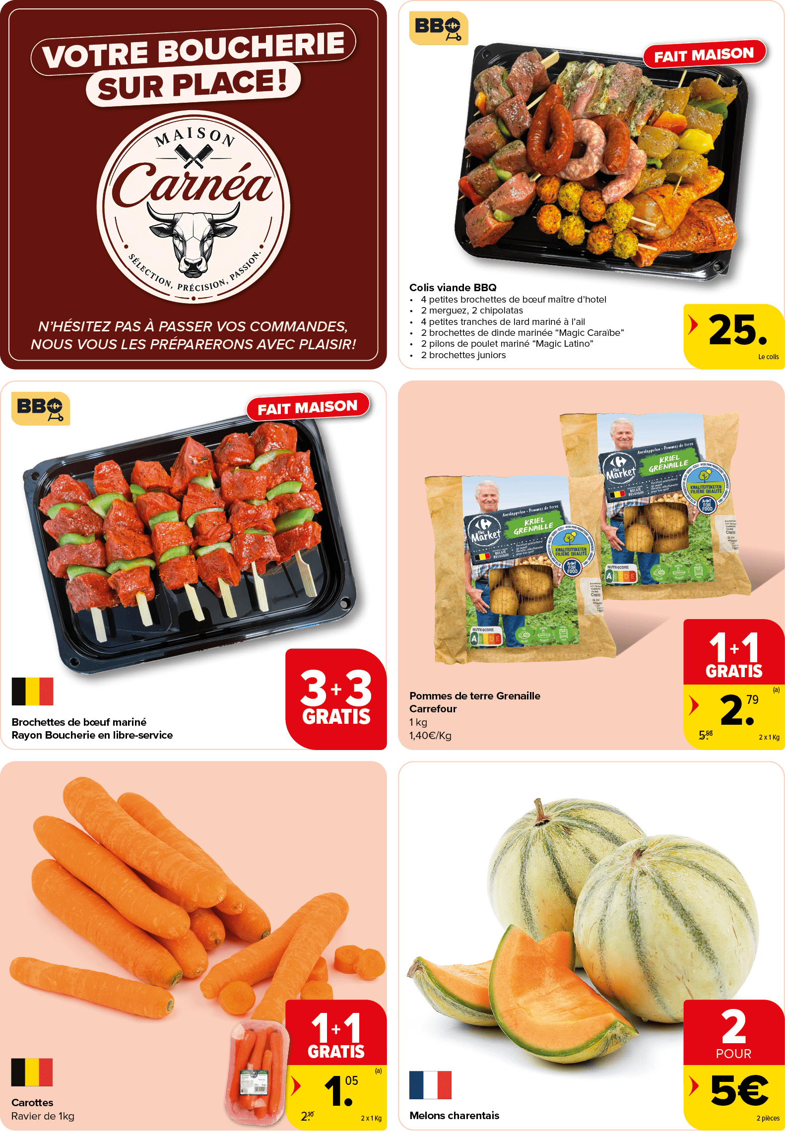 N’h sitez pas  passer vos commandes, nous vous les pr parerons avec plaisir !,Melons charentais,Carottes Ravier de 1...